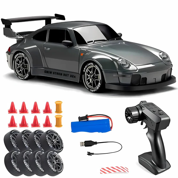 Car RC 4WD LED Lights Retro Drift Master Style High Traction Night Racing Fall 2025 Gift Idea