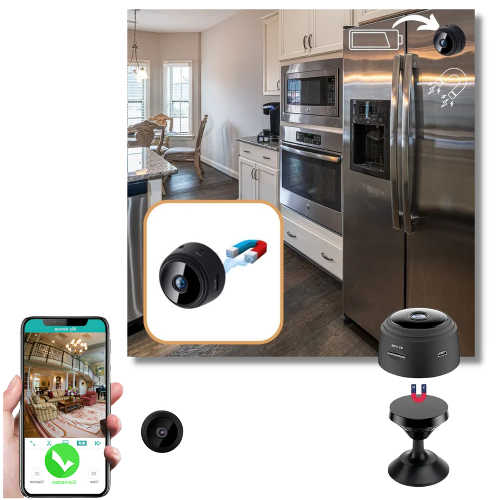 Mini Cordless Security Camera Magnetic Mount Indoor WiFi Camera Fall 2025 Night Vision Motion Alerts