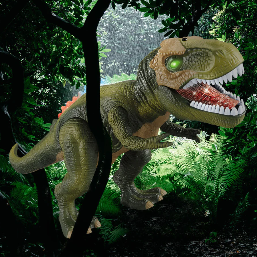 Control Remote T Rex Dinosaur LED Light Up Walking Roaring Toy For Kids Fall 2025 Gift