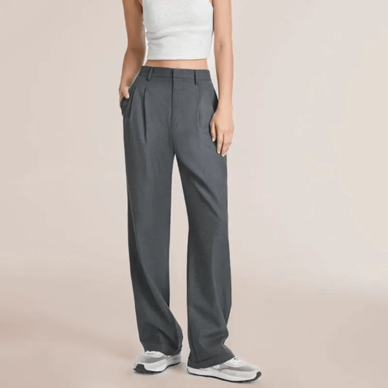 Variant image for Pleated Trousers for Women, High-Quality Relaxed Fit Pants with Sophisticated Design, Versatile for Casual and Formal Wear-15