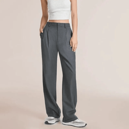 Variant image for Pleated Trousers for Women, High-Quality Relaxed Fit Pants with Sophisticated Design, Versatile for Casual and Formal Wear-15