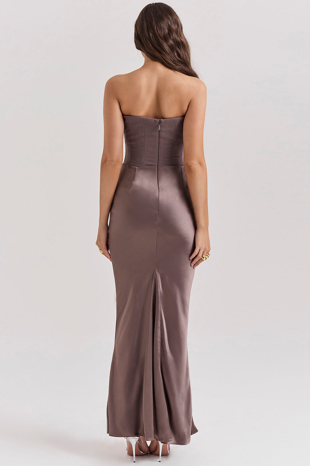 Strapless Corset Maxi Dress for Women, Elegant Long Dress with Tailored Fit for Formal Occasions-2
