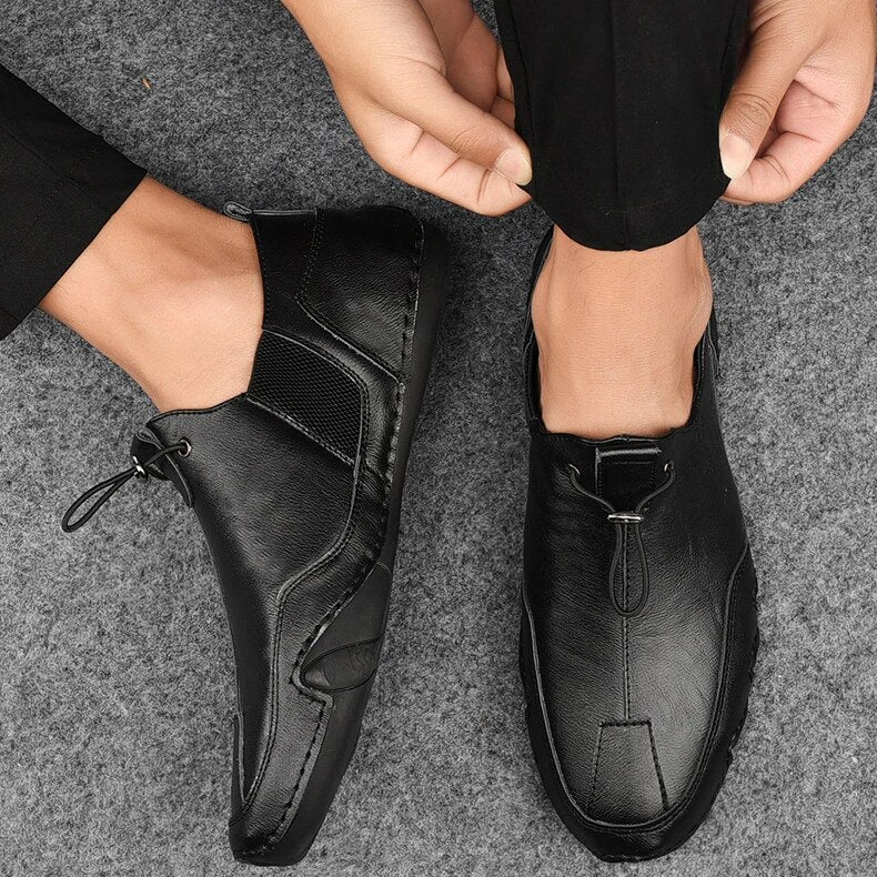 Variant image for Men's Black Penny Loafers, Real Leather Casual and Formal Shoes, Lightweight Comfort, Available in Multiple Sizes-21