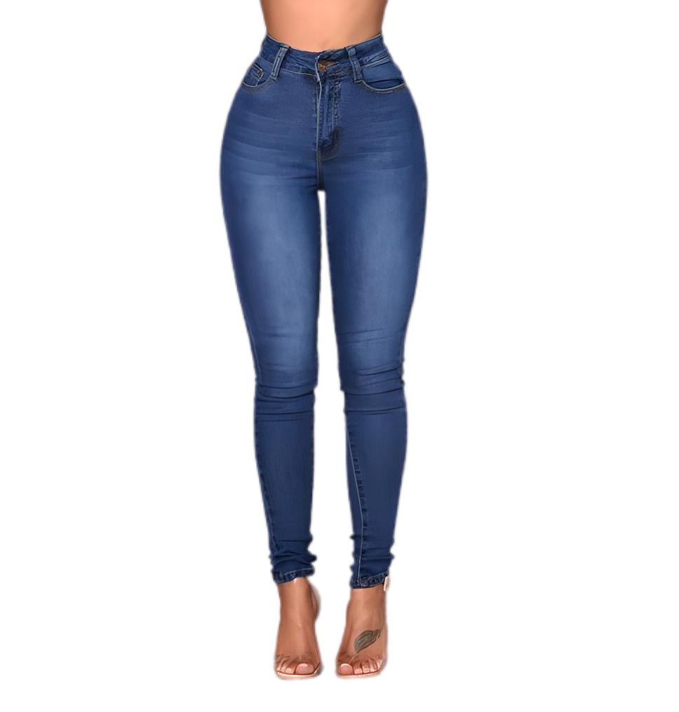 Variant image for High Waist Skinny Stretch Jeans for Women, Comfortable Fit, Versatile Blue, Black, Grey, Sizes XS-XL-24