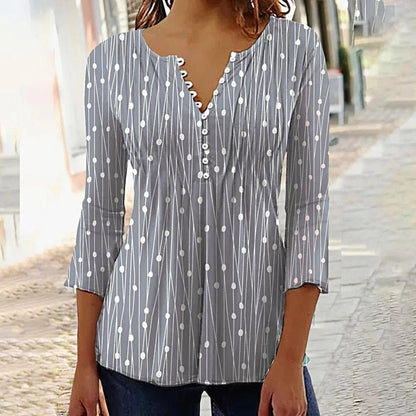 Variant image for Elegant Women's V-Neck White Blouse, Lightweight and Comfortable Spring Top for Casual or Formal Occasions-11