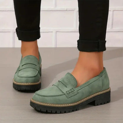 Variant image for Thick Platform Moccasins for Women with 4.5 cm Padded Sole, Slip-On Design, Comfortable and Supportive Moccasin Slippers-25