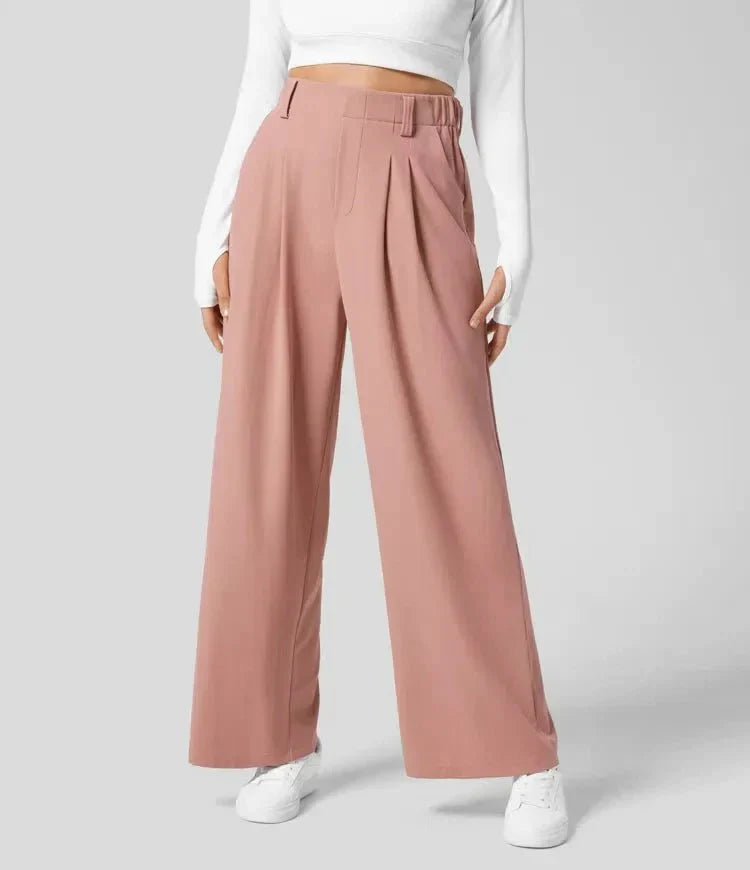 Women's Linen Pants - Ultra Comfort Trousers with Flattering Fit, Soft Fabric for Casual and Formal Wear-1