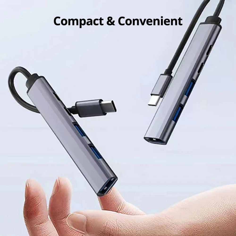 USB C Hub 6 In 1 Multiport Adapter Travel-Friendly 60W PD Plus