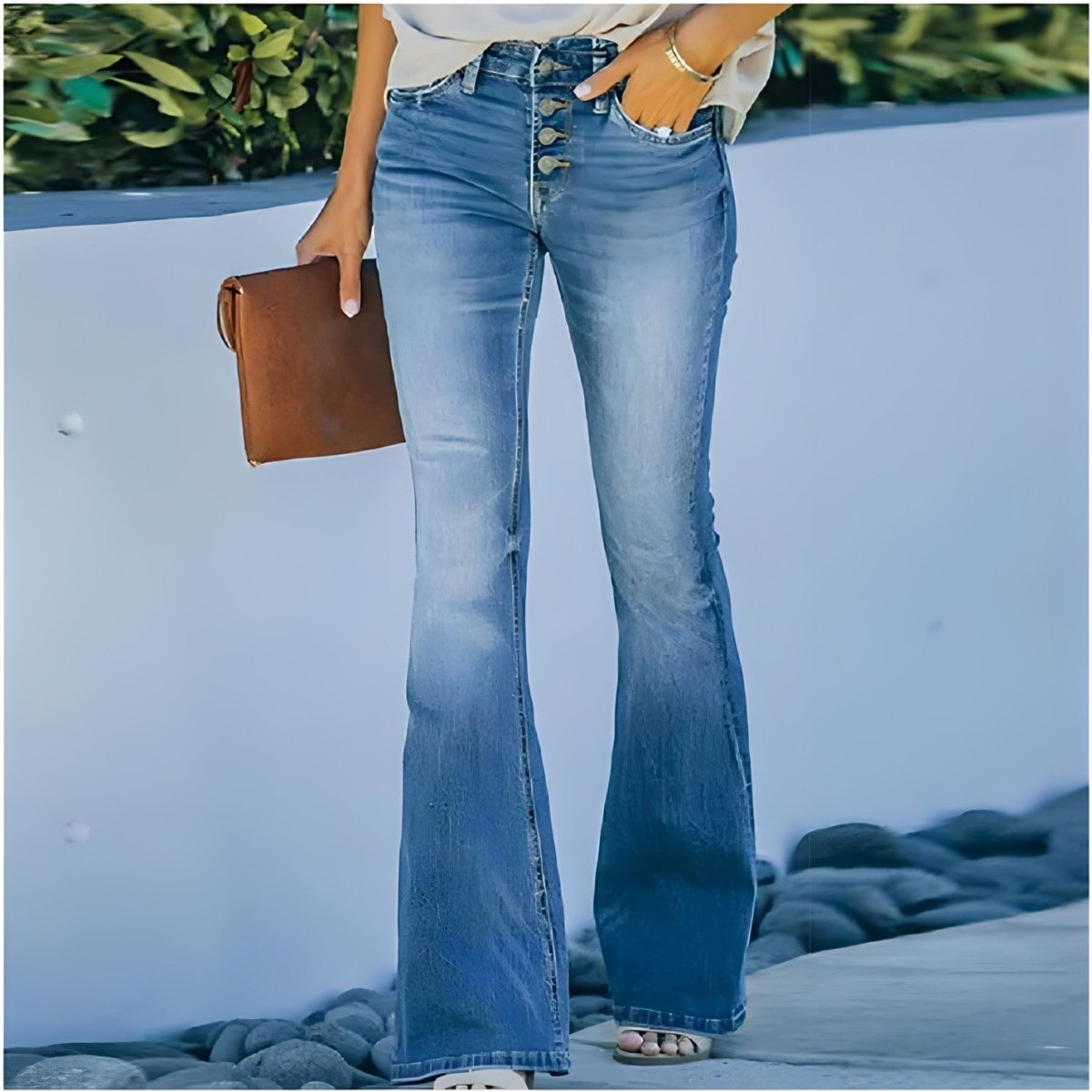 Women's Vintage Jeans, Sculpting Fit, High Waist, Soft Breathable Denim, Casual Everyday Wear, Various Sizes Available-3