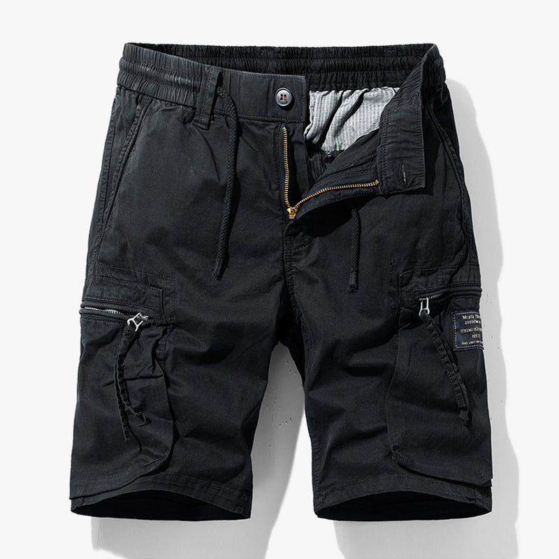 Men's Cargo Shorts with Pockets, Comfortable Cotton-Elasthan Blend for Outdoor Adventures, EU Standard Sizes-2