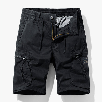 Men's Cargo Shorts with Pockets, Comfortable Cotton-Elasthan Blend for Outdoor Adventures, EU Standard Sizes-2