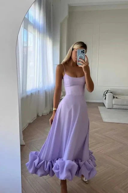Variant image for Elegant Floral Maxi Dress with Ruffles, Sleeveless A-Line Long Dress for Women, Summer Party Style-21
