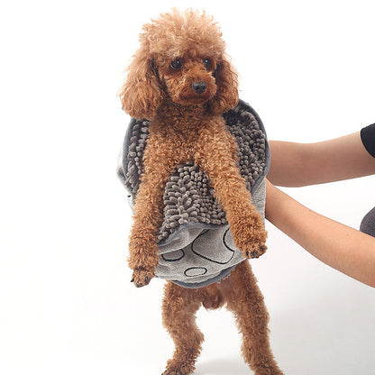 Dog Towel Wrap With Hand Pockets Fast Dry Microfiber For Pets Plush Absorbent Bath Wrap Fall 2025 Cozy Gift