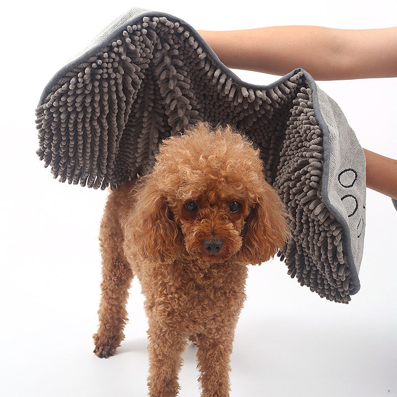 Dog Towel Wrap With Hand Pockets Fast Dry Microfiber For Pets Plush Absorbent Bath Wrap Fall 2025 Cozy Gift