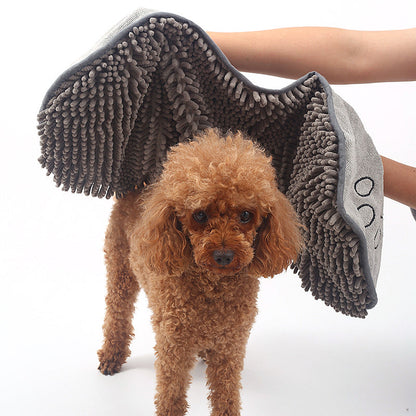 Dog Towel Wrap With Hand Pockets Fast Dry Microfiber For Pets Plush Absorbent Bath Wrap Fall 2025 Cozy Gift