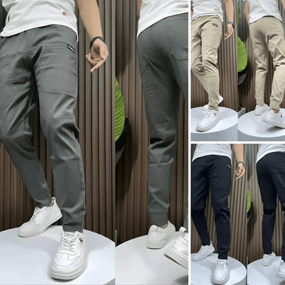 Mens Black Cargo Pants - Lightweight Stretch Trousers for Ultimate Comfort, Sizes 29-37-2