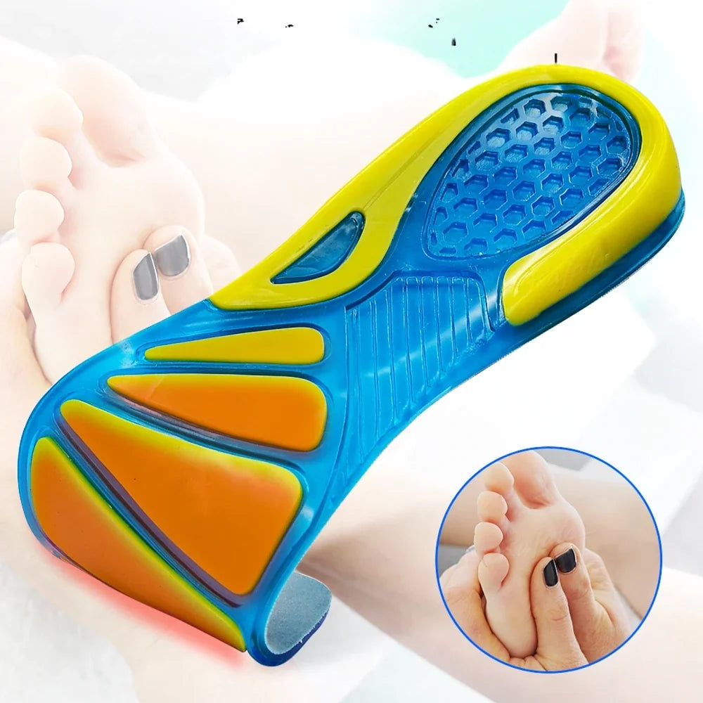 Non Gel Slip Shoe Insoles Silicone Massaging Orthotic Plantar Fascia Insole