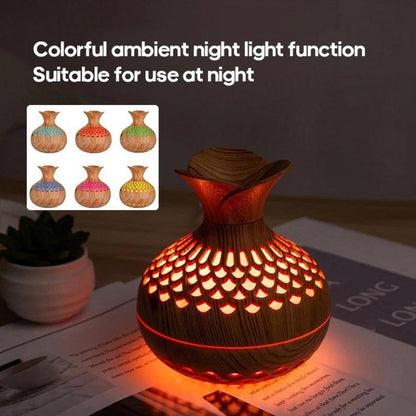 Wood Grain Humidifier 300ml USB Aroma Diffuser for Household Use